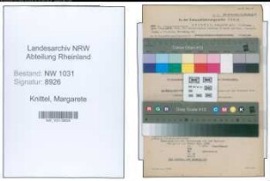 Entnazifizierung Margarete Knittel , geb. 21.01.1895 ()