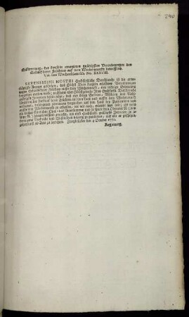 Erläuterung, der kurzhin emanirten gnädigsten Verordnungen den Erkauf derer Früchten auf dem Wochenmarkt betreffend : Vid. das Wochenblatt sub No. XXXVIII. ; Zweybrücken den 4 October 1770.