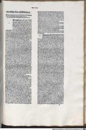 Incipit lectura excelle[n]tissimi iuris vtriusq[ue] nonarche ac p[ri]ncipis d[omi]ni Alexa[n]dri ab imola ..., [2]. Apostille seu additiones super prima parte ff veteris