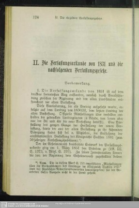 II. Die Verfassungsurkunde von 1831 und die nachfolgenden Verfassungsgesetze