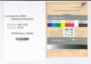 Entnazifizierung Walter Wolfermann , geb. 31.05.1910 (Verw.Inspektor)