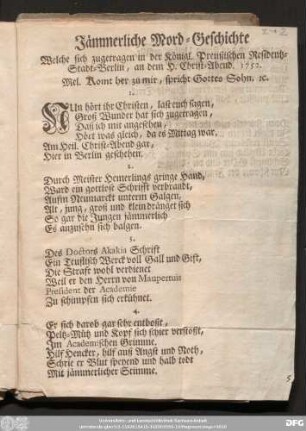 Jämmerliche Mord-Geschichte