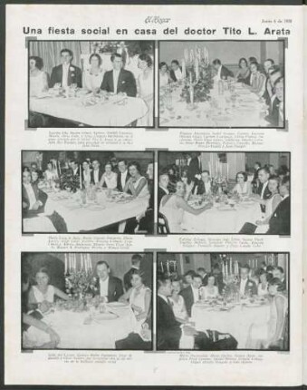 Una fiesta social en casa del doctor Tito L. Arata