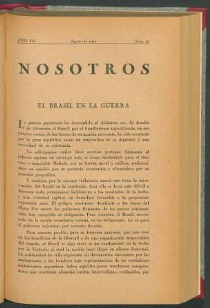 El Brasil en la guerra