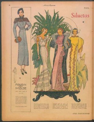 Siluetas distinguidas [Dibujos] : Para la mujer