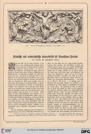 Flämische und niederländische Holzarbeiten der Renaissance-Periode, [1]