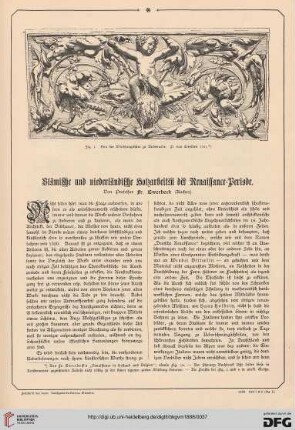 Flämische und niederländische Holzarbeiten der Renaissance-Periode, [1]