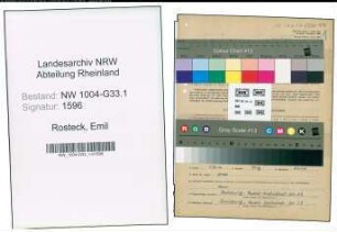 Entnazifizierung Emil Rosteck , geb. 29.06.1903 (Lehrer)