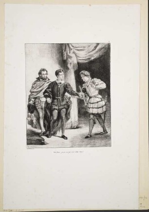 Hamlet und Güldenstern, Blatt 7 der Folge "Illustrationen zu Shakespears Hamlet"