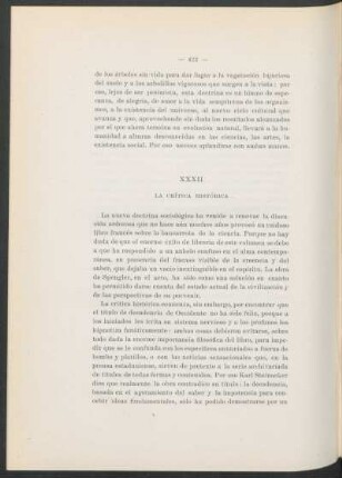 XXXII - La crítica histórica