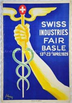 Plakat zur Schweizer Industriemesse in Basel 1929