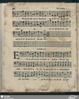 XXXII. Ecce advocatus meus; SWV 84