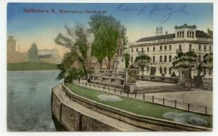 "Bismarck-Denkmal", Neckar-Hotel (color)