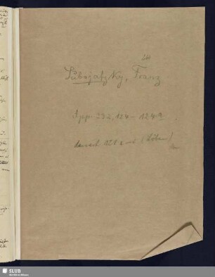 Nr. 124-124a. Lubojatzky, Franz Anton