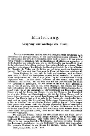Einleitung. Ursprung und Anfänge der Kunst