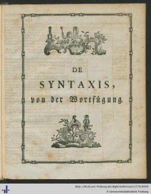 De Syntaxis, von der Wortfügung.