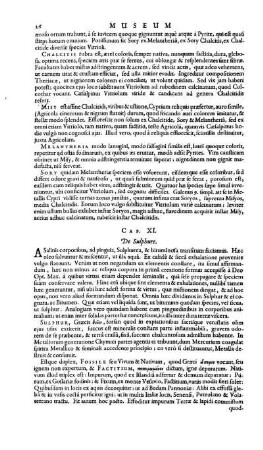 Cap. XI. De Sulphure