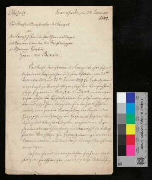 Vom Reichsministerium des Krieges an Königl. Preußischen Generalmajor von Bonin