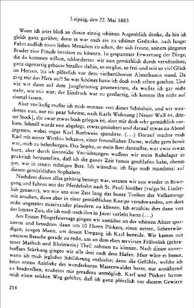 Hamburg 1883, beschrieben von einem Leipziger Medizin-Studenten