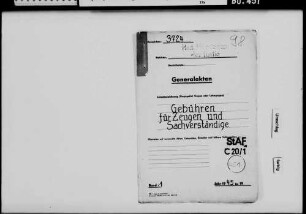 Gebürenregelung für Zeugen und Sachverständige