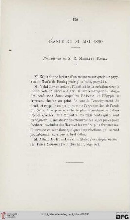 Séance du 21 mai 1880