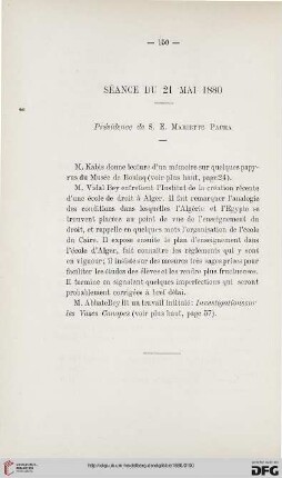 Séance du 21 mai 1880