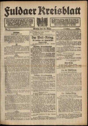 Ausgabe vom Montag, den 26. März 1917.