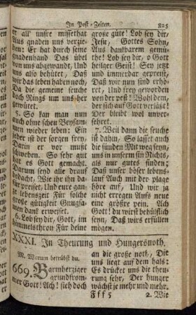 XXXI. In Theurung und Hungersnoth.