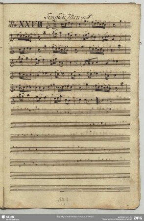 28. Anonymus, Menuette, C-Dur