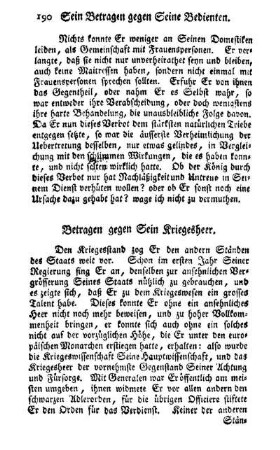Betragen gegen Sein Kriegesheer