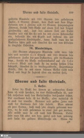Warme und kalte Getränke