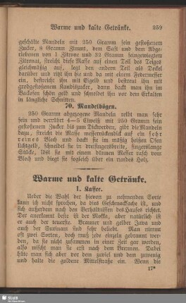Warme und kalte Getränke