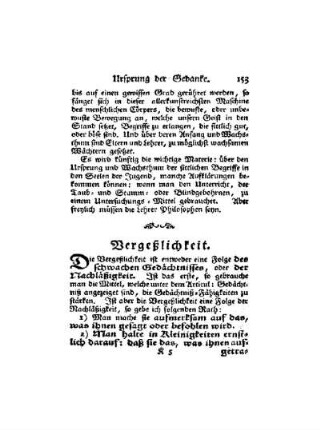Vergeßlichkeit