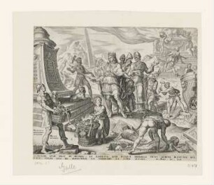 Zerstörung des Tempels in Bethel, Blatt 6 der Folge "König Josiah setzt das Recht des Herrn wieder ein"