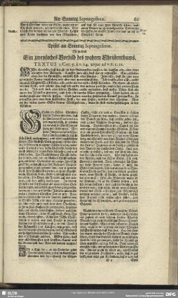 Epistel am Sonntag Septuagesimae. Vorstellend Ein zweyfaches Vorbild des wahren Christenthums