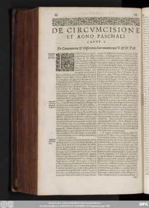 Caput I. De Convenientia & Differentia Sacramentorum V. & N. T. est.