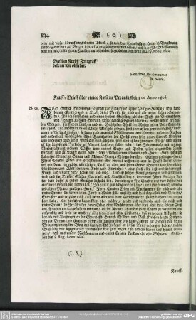 N.96. Kauff-Brieff über einige Zinß zu Preunigsheim de Anno 1606
