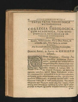 Literae Communicatoriae.