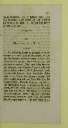 15. Bourbon vor Rom. (1527.)