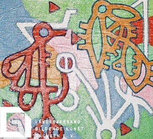 Kleines Zeichenbild grün - orange