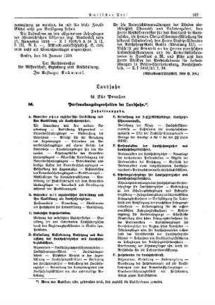 Personalangelegenheiten im Landjahr : [Landjahr] ; [Für Preußen] ; [Amtliche Erlasse] ; [Amtlicher Teil]