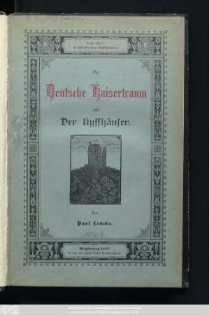 Erster Theil: Geschichte des Kyffhäusers