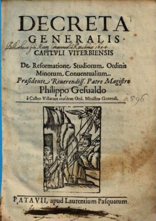 Decreta Generalis Capituli Viterbiensis De Reformatione Studiorum Ordinis Minorum Conuentualium