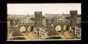 Blick über Stadttor und Gebäude von Verona