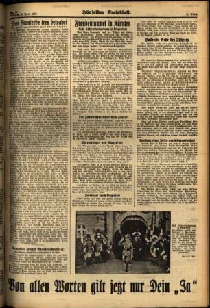 Zweite Ausgabe vom Mittwoch, den 06. April 1938.