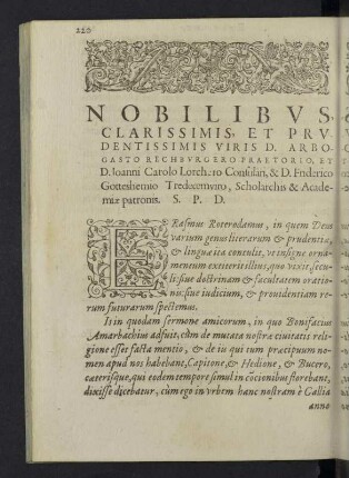 [VII.] Nobilibus clarissimis, et Prudentissimis viris D. Arbogastro Rechburgero Praetorio