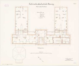 Chemisches Institut der Technischen Hochschule Danzig: Grundriss DG 1:100