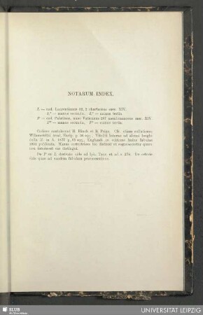 Notarum index