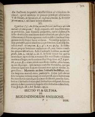 Sectio VI. & Ultima. De Molendinorum Amissione.