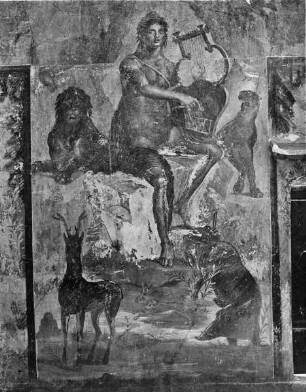 Orpheus spielt auf der Leier